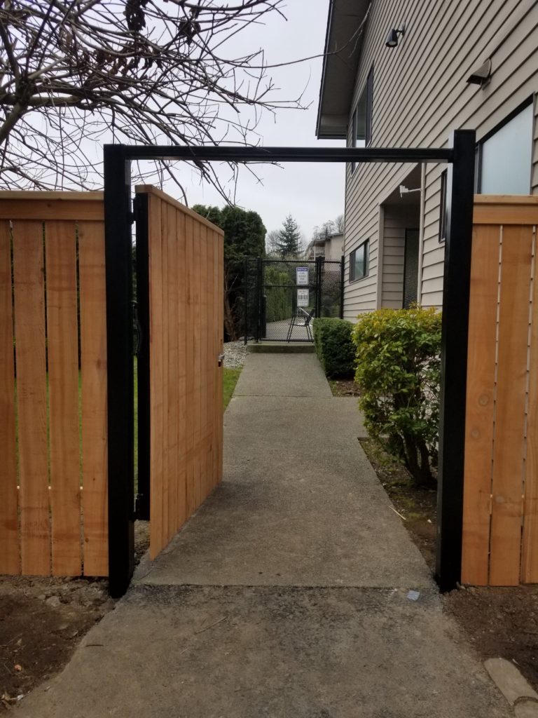 Iron Gate with Wood