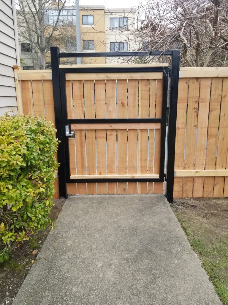 Iron Gate with Wood