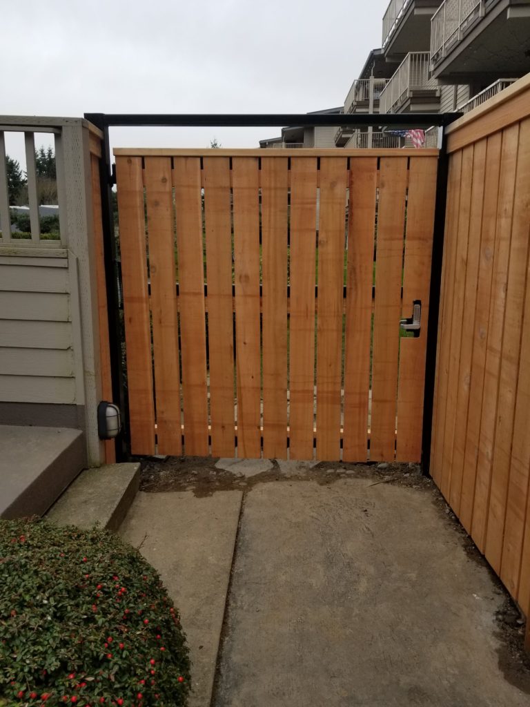 Iron Gate with Wood